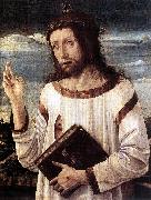 BELLINI, Giovanni Blessing Christ d oil on canvas